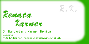 renata karner business card