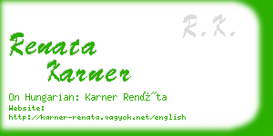 renata karner business card